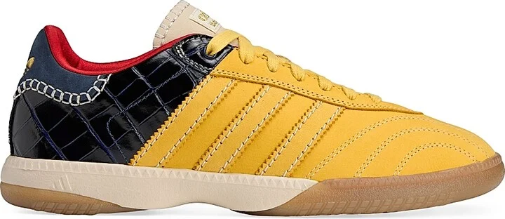 Men's Unisex adidas x Wales Bonner Samba Suede Sneakers - Gold Collegiate Navy - Size 9