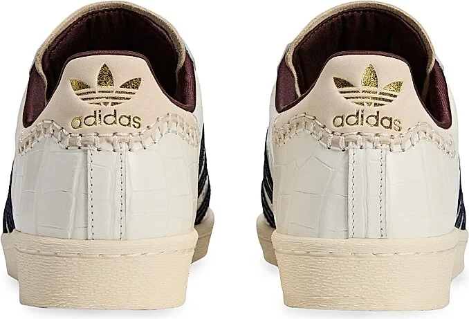 Men's Unisex adidas x Wales Bonner Superstar Crocodile-Embossed Leather Sneakers - White - Size 12 - Image 3