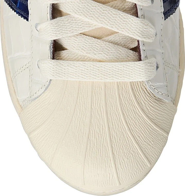 Men's Unisex adidas x Wales Bonner Superstar Crocodile-Embossed Leather Sneakers - White - Size 12 - Image 5