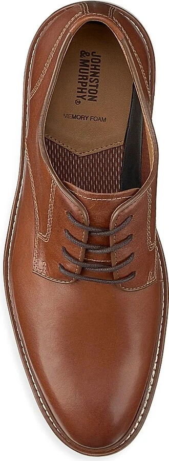 Men's Upton Plain-ToeLeather Oxfords - Tan Full Grain - Size 7 - Image 7
