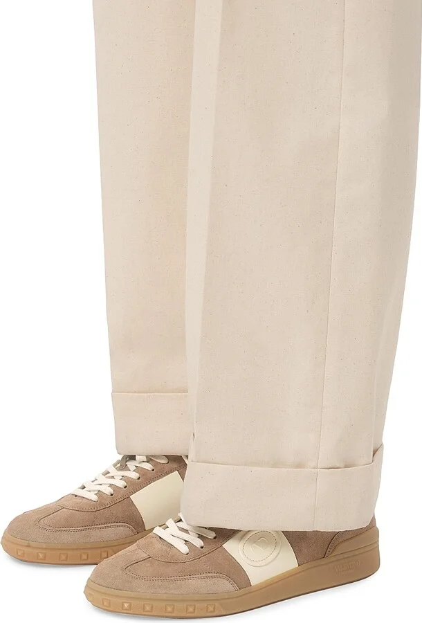 Men's Upvillage Low Top Sneakers - Khaki Ivory - Size 9 - Image 8