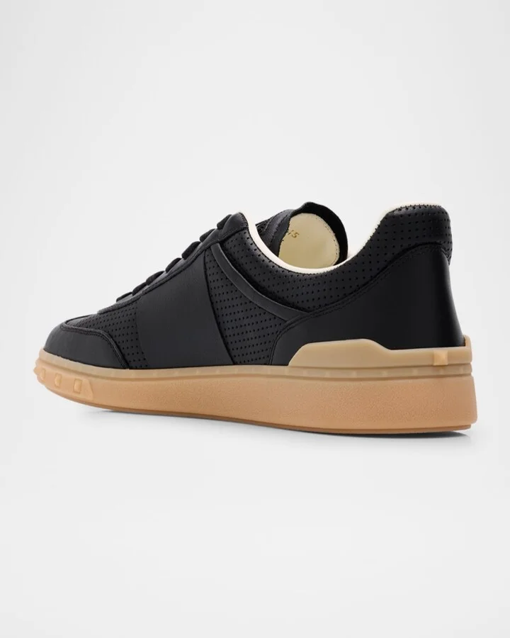 Men's Upvillage Perforated Napa Leather Low-Top Sneakers - Image 4