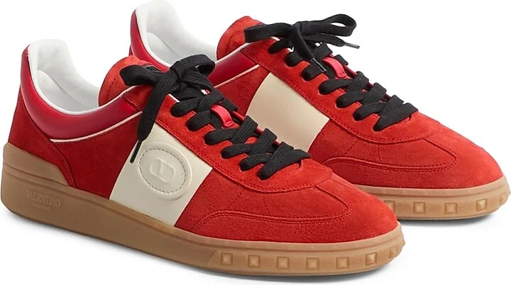 Men's Upvillage Sneakers in Split Leather and Calfskin Nappa Leather - Blue Coral - Size 9 - Image 9