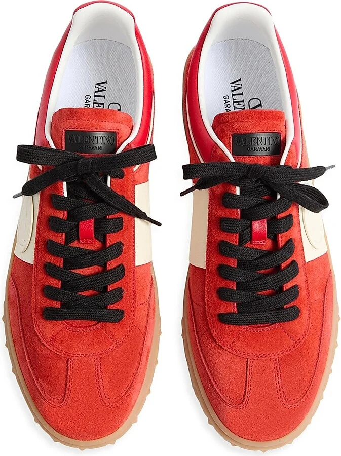 Men's Upvillage Sneakers in Split Leather and Calfskin Nappa Leather - Blue Coral - Size 9 - Image 11