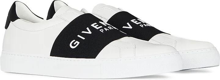 Men's Urban Street Sneakers in Leather with Elastic Band - Black - Size 6 - Image 6