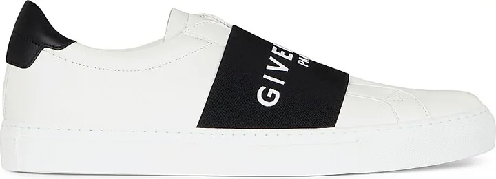 Men's Urban Street Sneakers in Leather with Elastic Band - Black - Size 6 - Image 10