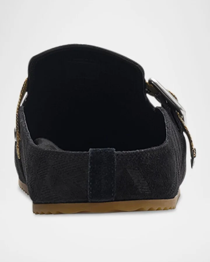 Men's Urchin Suede Check-Strap Clogs - Image 3