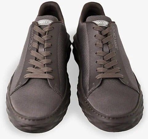 Mens V Coffee Diamond Light Maxi Logo-Embroidered Knitted Low-Top Trainers Eur 41 / 8 Uk Women - Image 2