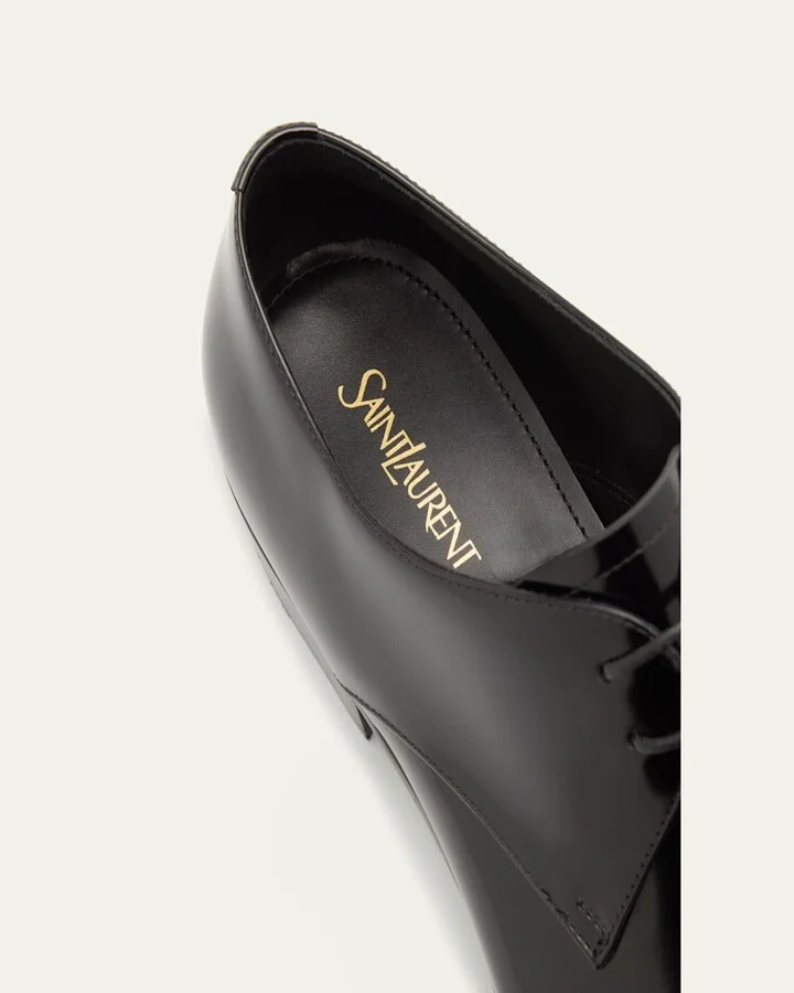 Men's Vadim 25 Beveled-Toe Leather Derby Shoes - Image 5