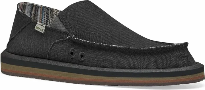 Men's Vagabond Slip On In Black Hemp