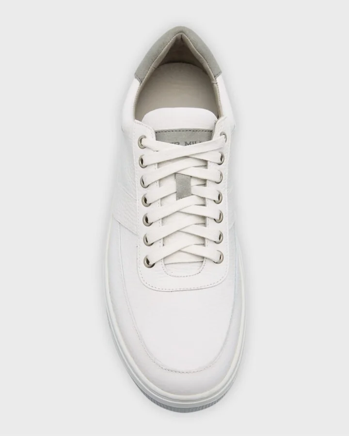 Men's Vantage Pebble Grain Leather Low-Top Sneakers - Image 3