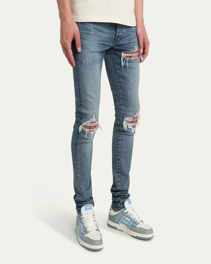 Men's Varsity Skel Leather Low-Top Sneakers - Image 4