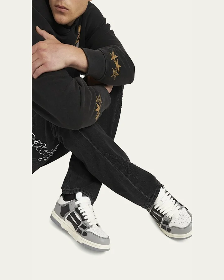 Men's Varsity Skel Leather Low-Top Sneakers - Image 6