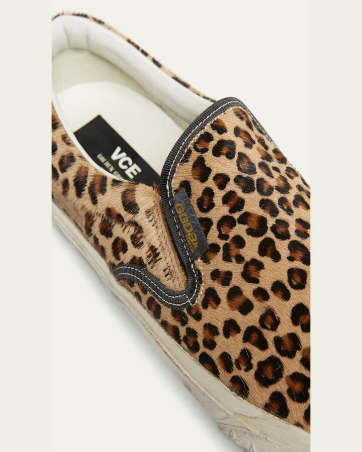 Men's VCE Cheetah-Print Slip-On Sneakers - Image 2