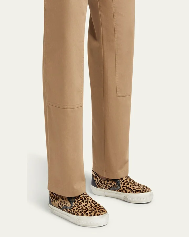 Men's VCE Cheetah-Print Slip-On Sneakers - Image 7