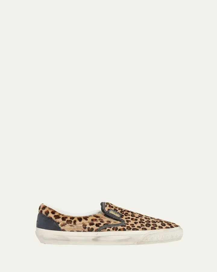 Men's VCE Cheetah-Print Slip-On Sneakers
