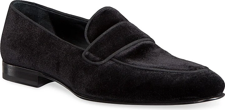 Men's Velvet Dress Shoes - Black - Size 7 - Image 2