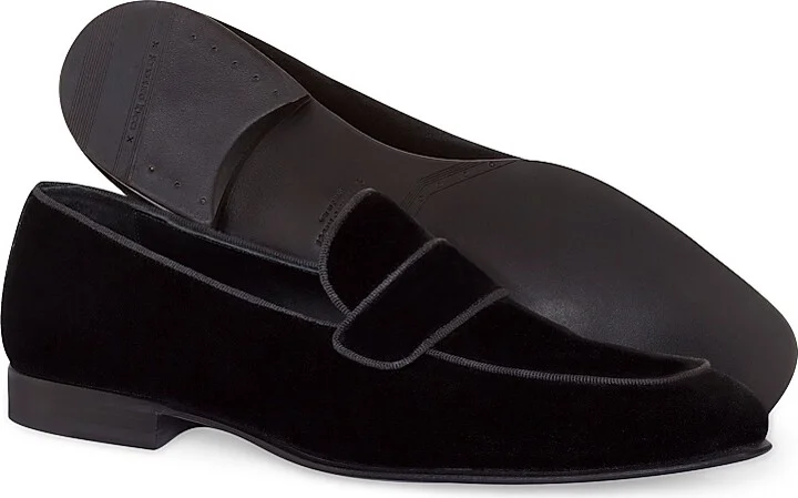 Men's Velvet Dress Shoes - Black - Size 7 - Image 3