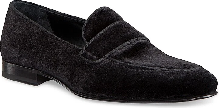Men's Velvet Dress Shoes - Black - Size 7