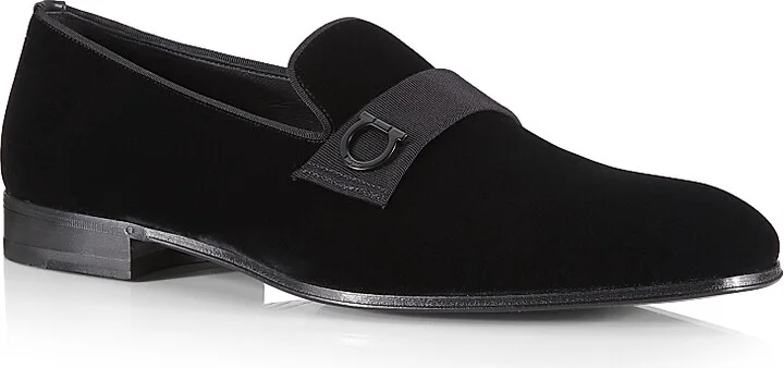 Men's Velvet Gancio Loafers - Black - Size 9 - Image 2