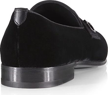 Men's Velvet Gancio Loafers - Black - Size 9 - Image 3
