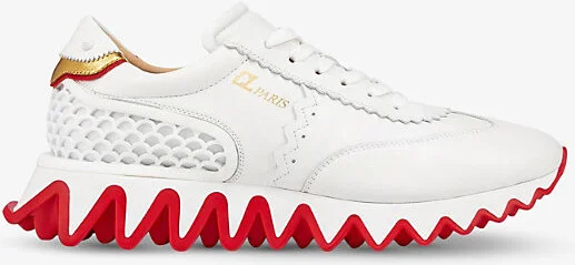 Mens Version White Loubishark Calf-Leather Trainers Eur 45.5 / 11.5 Uk Men
