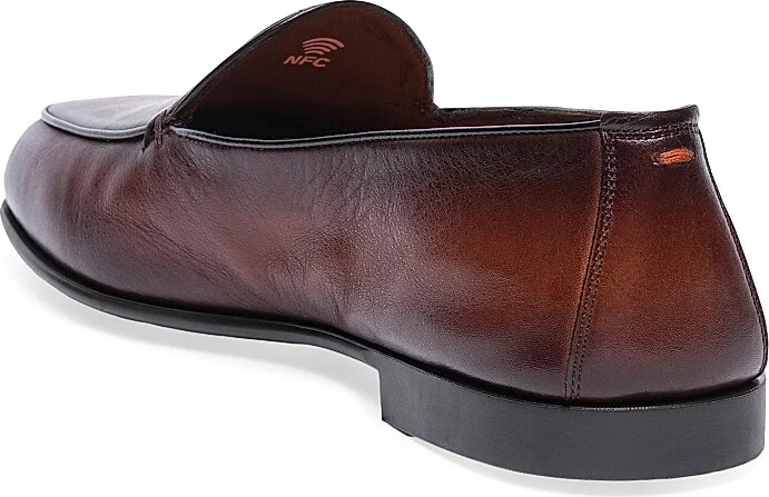 Men's Vibe Burnished Leather Loafers - Dark Brown - Size 8 - Image 3