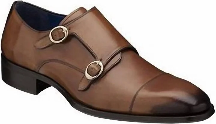 Men's Vigolo Calfskin Shoes In Tan