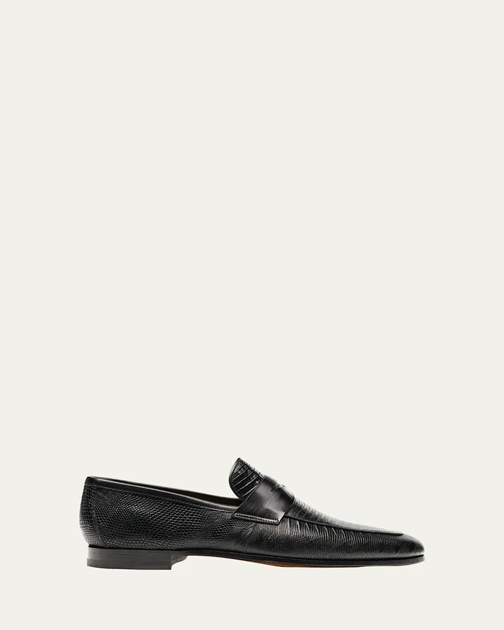 Men's Vincente Lizard Penny Loafers