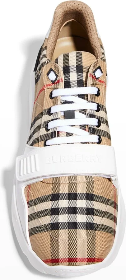 Men's Vintage Check Canvas Low-Top Sneakers - Image 2