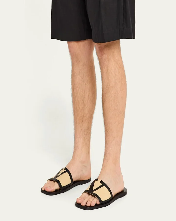 Men's Viva Superstar Leather Slide Sandals - Image 3