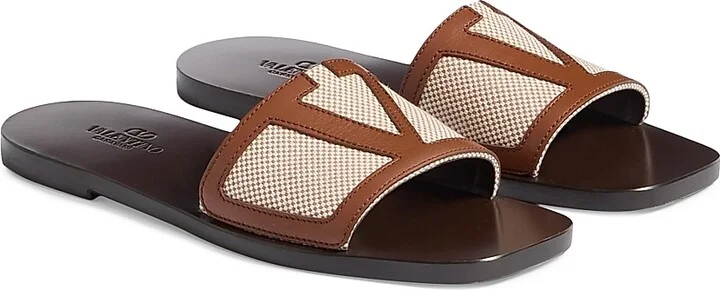Men's Viva Superstar Slide Sandals in Canvas and Nappa - Natural Tobacco - Size 9 - Image 2