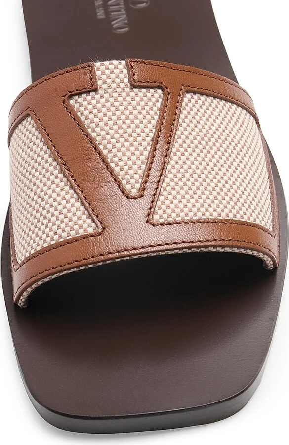 Men's Viva Superstar Slide Sandals in Canvas and Nappa - Natural Tobacco - Size 9 - Image 5