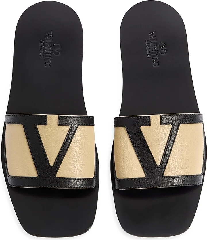 Men's Viva Superstar Slide Sandals in Nappa Leather - Butter Black - Size 9 - Image 4