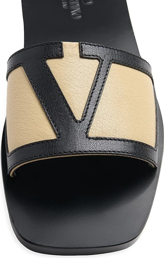 Men's Viva Superstar Slide Sandals in Nappa Leather - Butter Black - Size 9 - Image 5