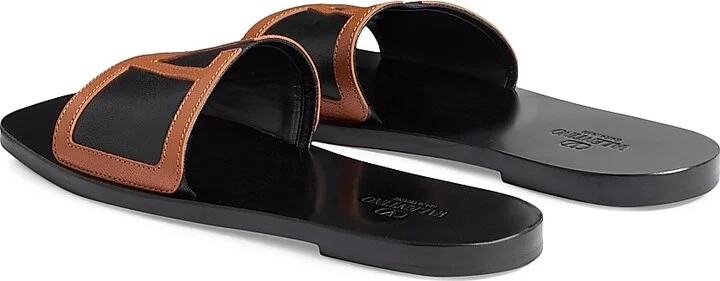 Men's Viva Superstar Slide Sandals in Nappa Leather - Butter Black - Size 9 - Image 9