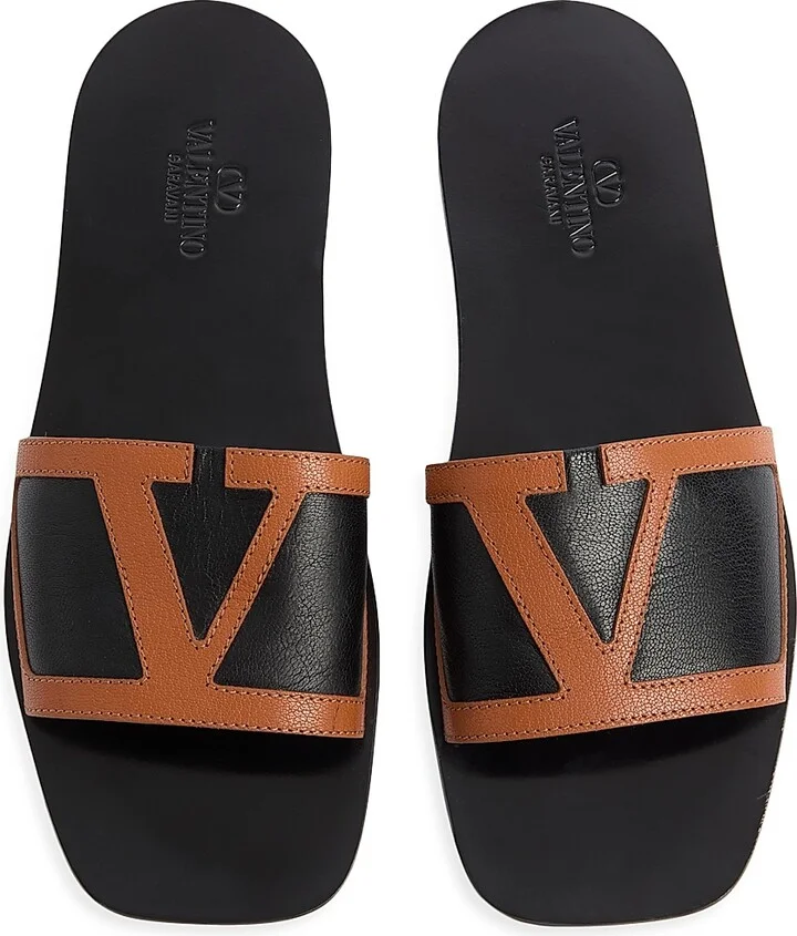 Men's Viva Superstar Slide Sandals in Nappa Leather - Butter Black - Size 9 - Image 10