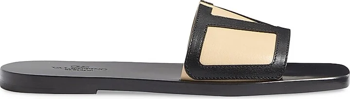 Men's Viva Superstar Slide Sandals in Nappa Leather - Butter Black - Size 9
