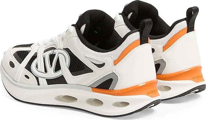 Men's VLogo Easyjog Low-Top Sneakers in Calfskin - White Ivory - Size 9 - Image 10