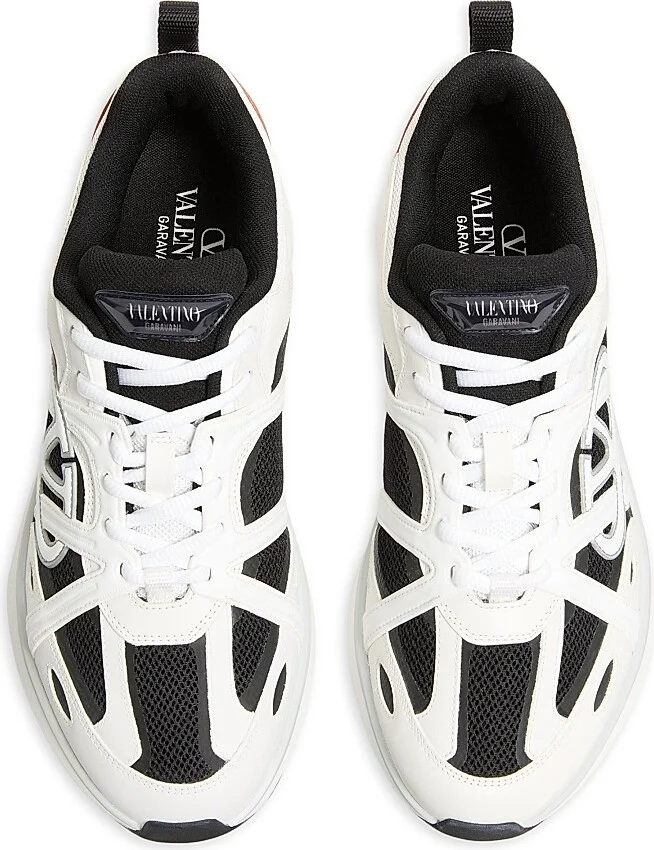 Men's VLogo Easyjog Low-Top Sneakers in Calfskin - White Ivory - Size 9 - Image 11