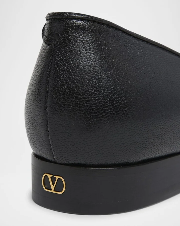 Men's VLogo-Heel Leather Flats - Image 2