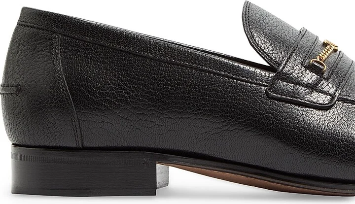 Men's VLogo Signature Kidskin Moccasin Loafers - Black - Size 10 - Image 5