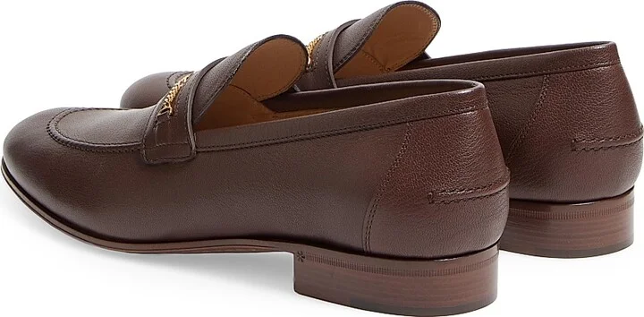 Men's VLogo Signature Kidskin Moccasin Loafers - Black - Size 10 - Image 10