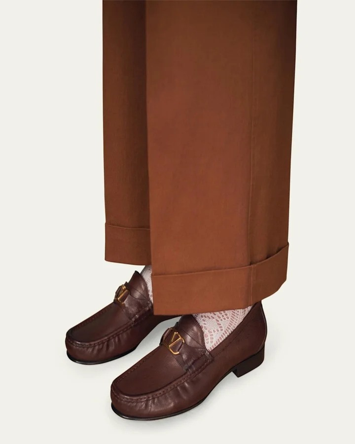 Men's VLogo Signature Leather Penny Loafers - Image 2