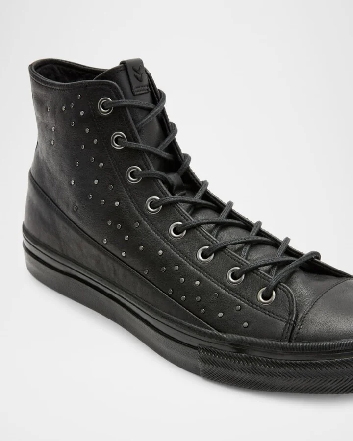 Men's Vulc Studded Leather Mid-Top Sneakers - Image 2
