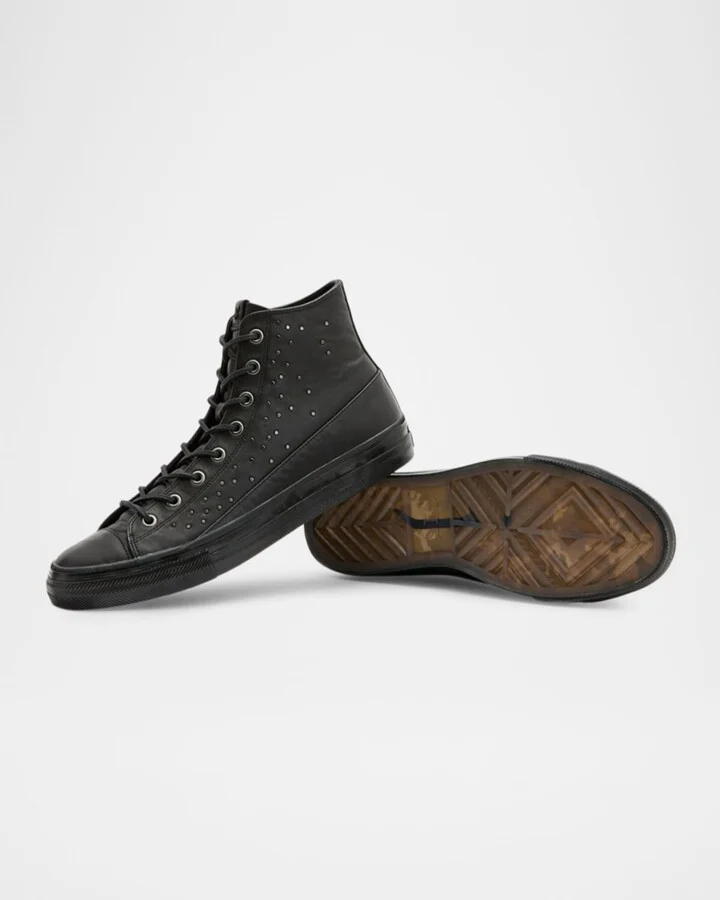 Men's Vulc Studded Leather Mid-Top Sneakers - Image 3