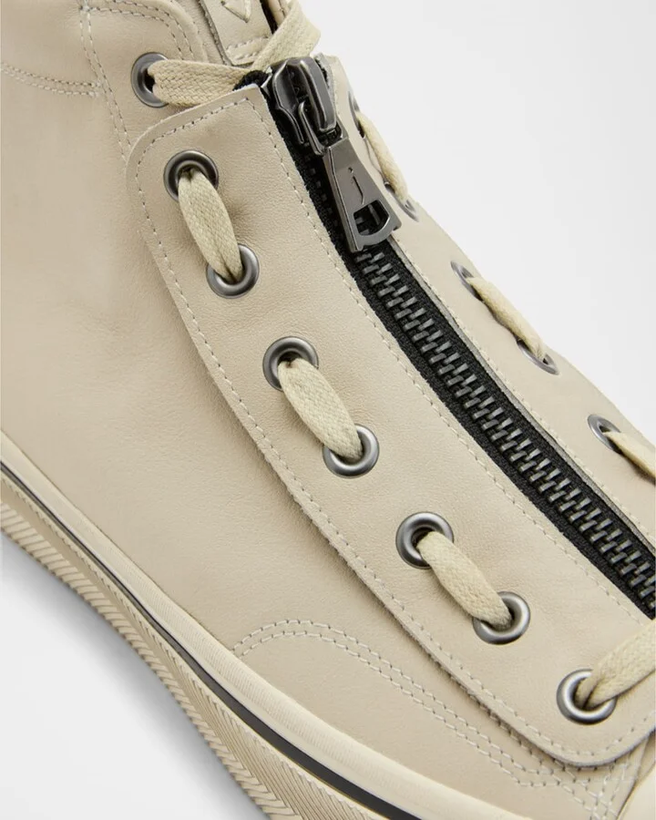 Men's Vulc Zip Military Leather Mid-Top Sneakers - Image 4