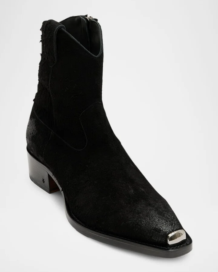 Men's Walker Tipped Leather Western Boots - Image 4