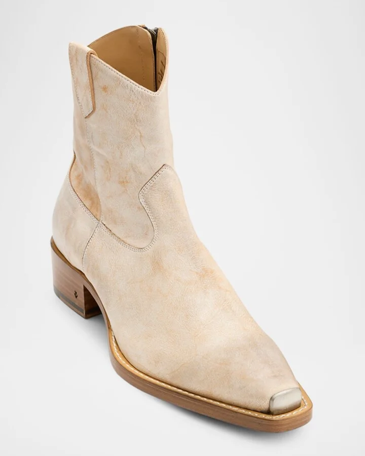 Men's Walker Tipped Leather Western Boots - Image 2