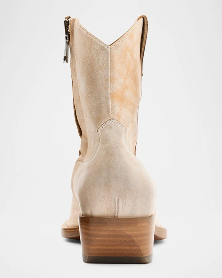 Men's Walker Tipped Leather Western Boots - Image 4